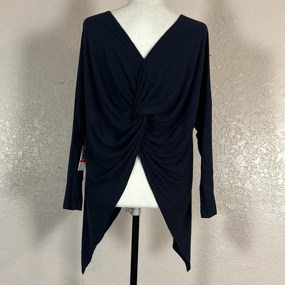 1208 NWT 1.STATE Heritage Bloom Caviar Long sleeved Blouse. SzXS - Picture 1 of 8